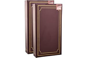 Arpan Photo Album Slip In Case 6x4"/10x15cm for 300 Photos x 2 – Flip Photo Albums 6x4 | Large Photo Albums | Arpan Album & Slip In Photo Album with CD Pocket (Burgundy)