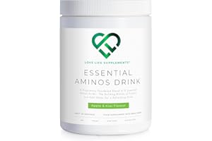 EAA Amino Acids Powder | All 9 Essential Amino Acids Including BCAA's and 2 Grams of Leucine per Serving | Apple & Kiwi Flavour | 348g - 60 Servings (5g of EAA's per Serving) | Love Life Supplements…