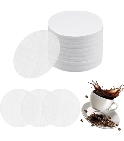 Filtre A Cafe Papier,500 Pièces,Naturel Non Blanchi,Filtres En Papier Jetables Pour Machines à Café,Ronds & 64 Mm,Naturelle