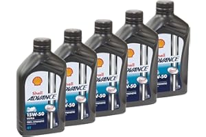 Motocar Olio Moto 4T Shell Advance Ultra Sintetico 15W50 5LT