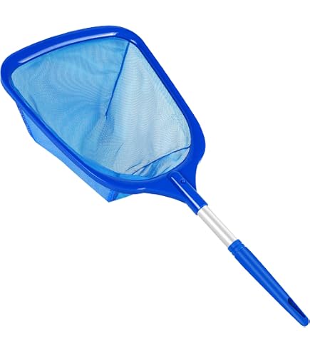 XTDMJ Épuisette De Piscine Deluxe - Filet Profond Mailles Fines - Cadre Plastique Stable Pour Piscine Et Étang