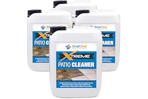 SmartSeal Patio Cleaner Xtreme - Powerful Easy To Apply Patio Cleaning Fluid - Highly Concentrated Patio Black Spot Remover and Paving Slab Cleaner - Eradicate Stubborn Patio Black Spots (4 x 5 Litre)