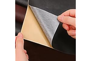 Arespark - Pansement autocollant en cuir synthétique 300 x 100 cm Noir Pour la réparation des meubles, des sacs et des vêtements