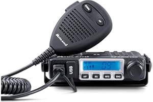 Midland M-MINI USB CB Radio - Multistandard Mini CB Radio with USB Socket - 40 AM/FM Channels, Multiband, Double Squelch Mode, Removable Microphone - Easy Installation
