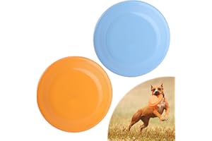 SRLWMYI Frisbee per cani cane resistente in rotondo:20 cm di diametro,stabile,resistente,morbido e con una consistenza antiscivolo,questo goderti ore divertimento aperta