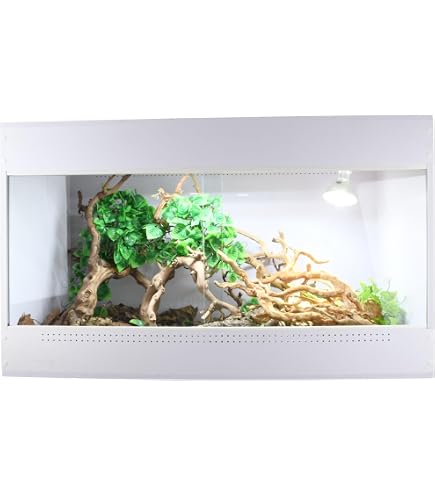 Reptilien Terrarium Luftbefeuchter Mit Kunstpflanzen - Fr Bartagamen  Geckos Schildkrten Schlangen