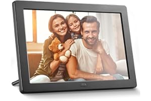 Doovasen 10 Pouces Cadre Photo numérique IPS Cadre Photo électronique Photo/Vidéo Player/Musique/Calendrier/Alarme USB ou Carte SD avec télécommande
