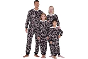 Sangdut Weihnachts Familien Pyjama Onesie, Lustiges Schlafanzug Weihnachten Family Einteiler Jumpsuit Set mit Kapuze