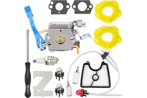 ZAMDOE C1Q-W37 Vergaser für Husqvarna 125B 125BX 125BVX 28CC Laubbläser, ersetzt # C1Q-W37 590460102 545081811 Vergaser, mit 545112101 581798001 Kraftstoffleitungskit