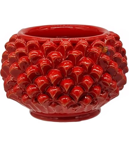 Pigna In Ceramica Antica - Decorazione Per Casa E Giardino, 8x8x10cm - Foto 9