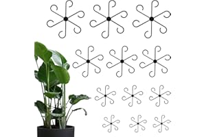 CAIXIANGYU 12 Pièces Attache Plante Grimpante Noir - Clips de Support Réutilisables 4 Tailles pour Tomates/Hortensias/Roses, Fixation Douce pour Tiges (Noir)
