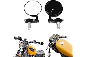 DREAMIZER 7/8'' 22mm Retroviseur moto Ronds de guidon de 3" pour Scooter Cruiser Chopper Street Bike CB1000R CBF600 GSF1250