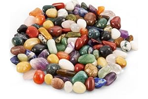 PURAJA Mezcla de piedras preciosas de colores para niños | piedras rodadas para la búsqueda del tesoro | juego de piedras semipreciosas