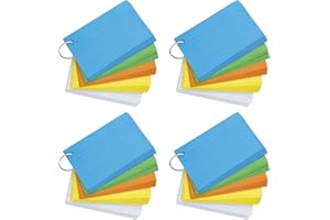 DUDSOEHO Record Cards 5x3'' Ruled Index Cards, 400Pcs Coloured Revision Cards, 127mm x 76mm Blank Flash Cards with Rings