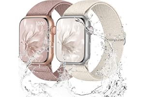 Raradev Elastisch Armband Kompatibel mit Apple Watch Armband 41mm 45mm 40mm 44mm 42mm 46mm 38mm, Wasserabweisend Nylon Stoff Band für Apple Watch 10 SE 9 8 7 6 5 4 3 2 1