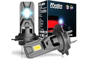 Nvdin H7 LED 18000LM lámpara para faros de coche, ultracompacta de ajuste directo, 200%, bombillas 6000K, juego de 2