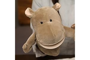 LOMTRATS Zwierzęce lalki dla dzieci, maluch zawiera wilk tygrys lew małpa tak dalej ruchome otwarte usta, idealne do opowiadania historii, nauczania, przedszkola, prezenty urodzinowe