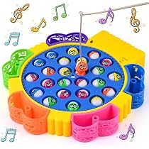 Jeu De Pêche 4-en-1 Montessori - 21 Poissons, 2 Cannes, 10 Cartes, Éducatif Pour Enfants 2-5 Ans