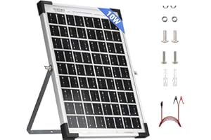 SARONIC Pannello Solare 10W 12 Volt ad alta Efficienza Modulo FV per Casa, Camper, Capannoni, Barca, Caravan, Campervan, Campeggio e Altre Applicazioni Off-Grid