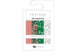 CLAIREFONTAINE Décopatch TD897C - Assortiment de 4 papiers Foil avec dorure à chaud - papier déco Noël