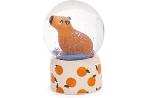 NICI Kula śnieżna kapibara „Happybara” 6,5 cm brązowa – ozdobna kula z brokatem, idealny prezent