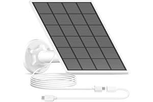 ANRAN 3 W Solarpanel für kabellose Überwachungskamera im Freien, mit 3 m Micro-USB-Port-Ladekabel, USB-C-Anschluss für Überwachungskamera, bietet eine konstante Energiequelle, IP65 wasserdicht