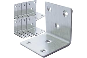 Caremore Corner Brackets Stainless Steel L Brackets,20-Pack, Heavy Duty Corner Braces for Furniture and Shelving(40mm*40mm*40mm)