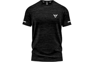 TORO ACTIVA Mens T Shirt Premium Quality Tee with Melange Effect Reflective Logo Comfortable FitAthletic Fit Moisture Wicking Sports Style T-Shirts