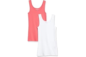 Amazon Essentials Débardeur en Coupe cintrée Femme, Lot de 2