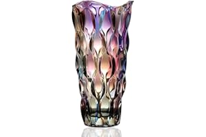 Hey_you Glas Blumenvase,Moderne minimalistische Vase Nordic Glass Floral Handmade Flower Arrangement Hydroponic Ornament für Home Esstisch,Geschenk Hochzeit,Housewarming Party,Stil A-violett