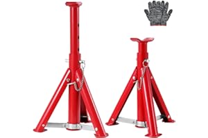 WZTO Axle Stands 3 Ton Car Jack Stands Pack of 2, 32-45cm Height Adjustable Support Jack Stand, Heavy Duty Car Lift Tool for Vehicle Caravan Van Garage Workshop Support Stand Lifting Tool