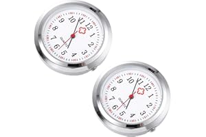Hemobllo Taschenuhr Zifferblatt, Clip - Auf Uhr Revers Pin Zifferblatt, Pflege Liefert für Ärzte Gesundheit Pflege Mitarbeiter 2 Stücke
