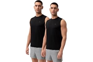 DANISH ENDURANCE Sport Tank-Top Herren, Laufshirt, Muskelshirts, Funktionsshirt, Activewear für Männer, Leicht & Atmungsaktiv, 1er oder 2er Pack