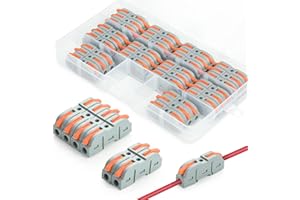 WITPOCE Yemetey Wire Nut Connectors, 34Pcs Butt Splice 12-28 AWG, Compact Space Saving, Flame Retardant Nylon PA66, 400V 32A, for Quick Connect Wires
