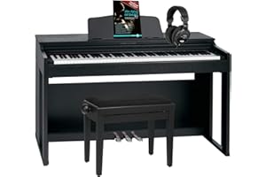 Classic Cantabile DP-230 SM E-Piano - Digitalpiano mit Hammermechanik - 88 Tasten - 2 Anschlüsse für Kopfhörer, USB, Audio und MIDI - Set inkl. Pianobank, Kopfhörer, Klavierschule - Schwarz matt