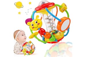 KAYBOLGE Baby Spielzeug ab 6 Monate Mädchen Junge, Motorikspielzeug Babyspielzeug ab 3 6 7 8 9 10 12 Monaten, Rassel Baby Greifball, Greifling, Beißring, Shake & Krabbel Baby Spielzeug ab 1 Jahr Mädchen Junge