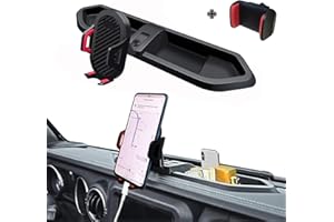 TINNYFY Phone Mount for Jeep JL Wrangler, Multi-Mount Holder for 2018 2019 2020 2021 Jeep Wrangler JL JLU & Jeep Gladiator JT Truck, Interior Accessories Don't for Oil-Electric 4xe