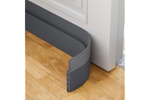 AOTUAO Paraspifferi Sottoporta, Paraspifferi Porta Blindata 400 X 5cm, Risparmiare Energia Paraspifferi Porta Ingresso, Paraspifferi Sottoporta Blindata Autoadesiva,Riduce il Rumore,anti Freddo-Grigio