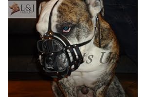 L&J PETS UK Museruola leggera per cani, adatta a bulldog inglese e altre razze a muso corto