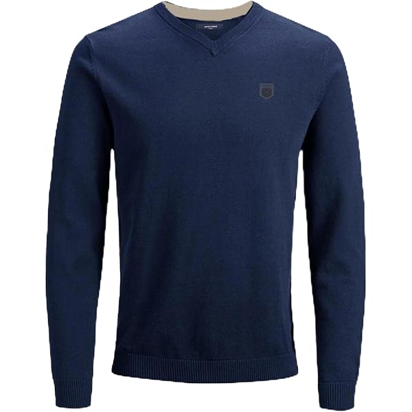 Pull Col En V Jack Pyke Ashcombe - Laine D'agneau 100% - Manches Longues - Navy - Neuf Étiqueté
