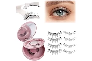 Fadlash Fałszywe Rzęsy 3D Magnetyczne Rzęsy Wielokrotnego Użytku 2 Pary Zestaw Fałszywe Rzęsy Magnetyczne Podwójne Wodoodporne Bez Kleju Z Aplikatorem 806+H3