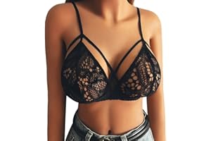 PDAKIEYXND Dessous Damen Sexy Spitze BH Für Sex Push Up Dessous Unterwäsche Frauen Babydoll Crop Top Büstenhalter Bralette Große Brüste Hollow Harness BH Bustier Reizwäsche Lingerie
