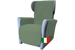 Moonange - Funda para Poltrona - Funda sofá - Asiento 55 cm - Funda para sillón Impermeable - Protector de Muebles Reversible - Antimanchas - Antideslizante - Resistente a los arañazos - Color Verde