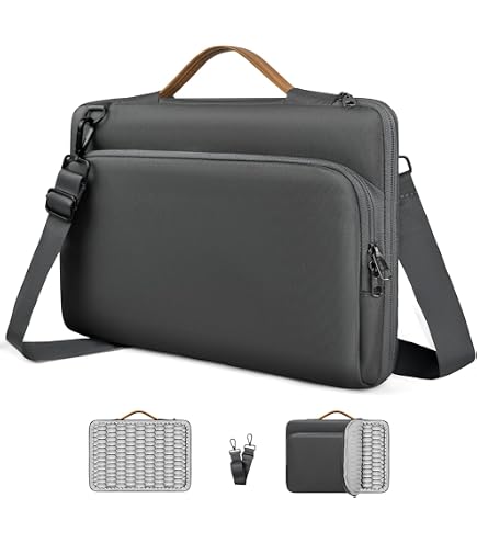 Porta Laptop Adesivo Con 3 Tasche – Organizer Sottile In Similpelle Per Computer, Ufficio, Scuola E Viaggi