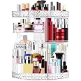 Organisateur De Maquillage Rotatif 360° - 7 étages Réglables, Grand Diamètre 23 Cm - Acrylique Transparent