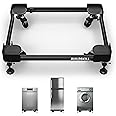 Buildskill Washing Machine Stand/Trolley, Fridge Stand, Dishwasher Stand, Top & Front Load Washing Machine Stand, Supports upto 160KG, Reduces Vibration, Adjustable Mechanism with Locks (Black)