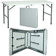 HEXAR Heavy Duty Multipurpose Folding Table Portable Folding Table Picnic Dining table Ideal for Indoor and Outdoor Events Light and Durable Convenient Carry Handle (L122 x W60 x H74 CM)