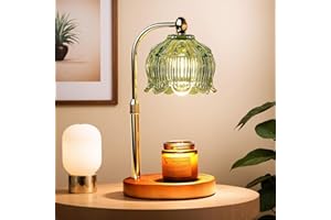 PARYOU Candle Warmer Lamp with Dimmer - Electric Candle Lamp with Timer for Jar Candles Scented Candles with 2 Bulb