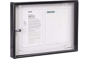 ARREGUI PAN-44 Vitirine d'annonces en Aluminium et méthacrylate pour 2 Feuilles DIN A4, Noir