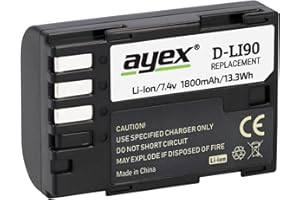 ayex D-Li90 akumulator kompatybilny z Pentax np. 645D 645Z K-7 K-5 K-5 II K-5 IIs K-3 K-3 II K-01 wydajny i niezawodny kompatybilny z oryginalną ładowarką